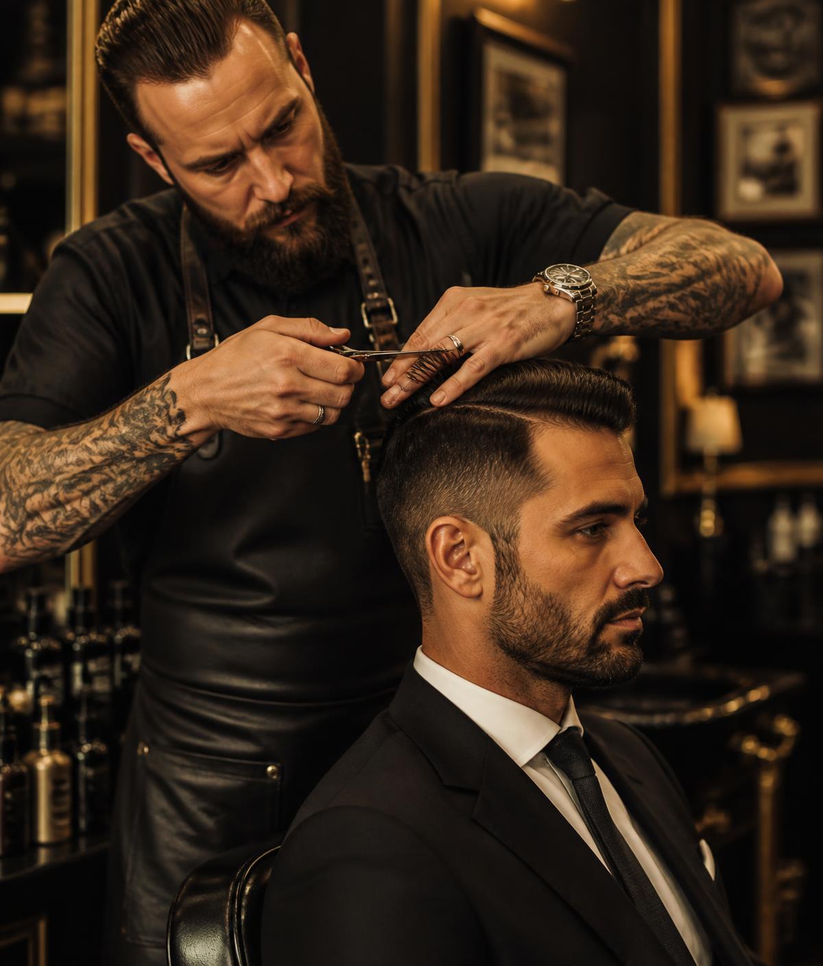 Clipper Star barber providing a precision men's haircut in Hafizabad